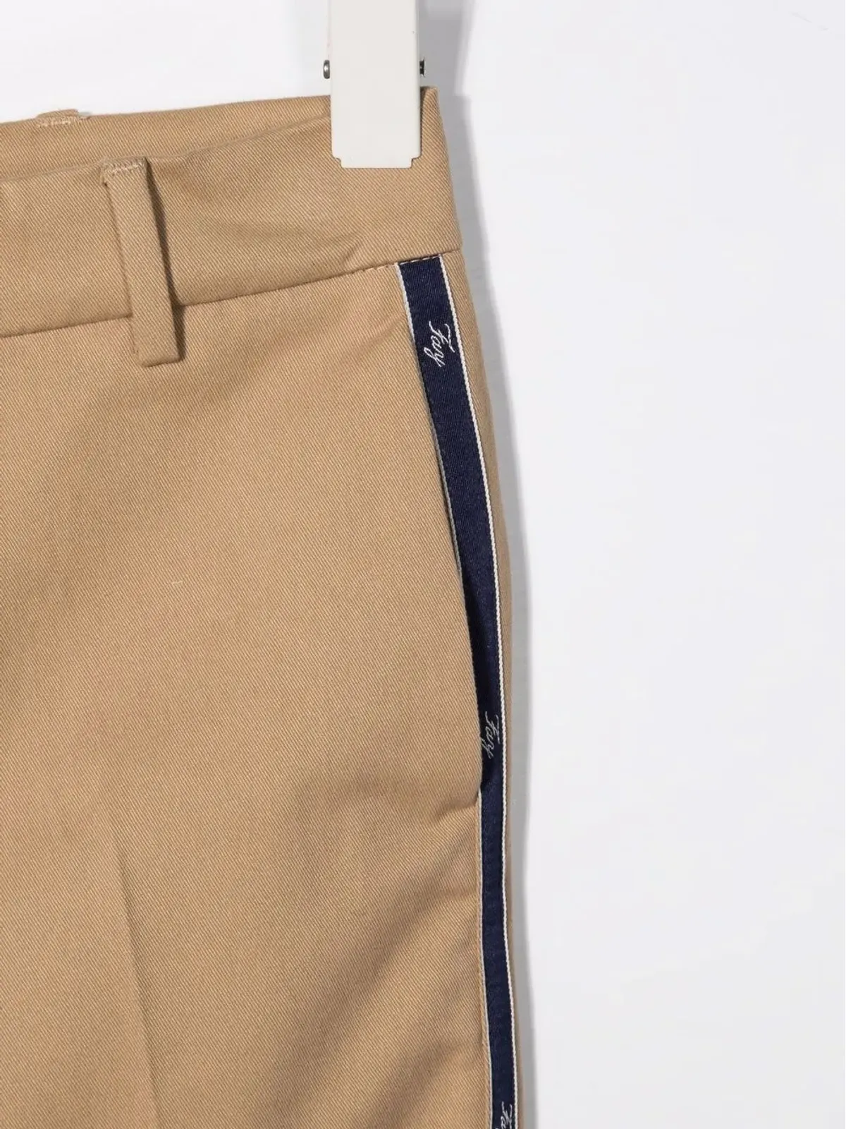 Fay Kids ロゴテープストレッチコットンパンツ - 画像3