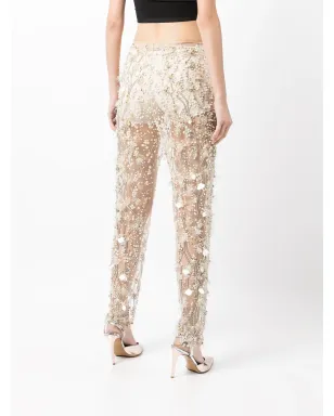 Jenny Packham スパンコール付きテーパードパンツ - サムネイル4