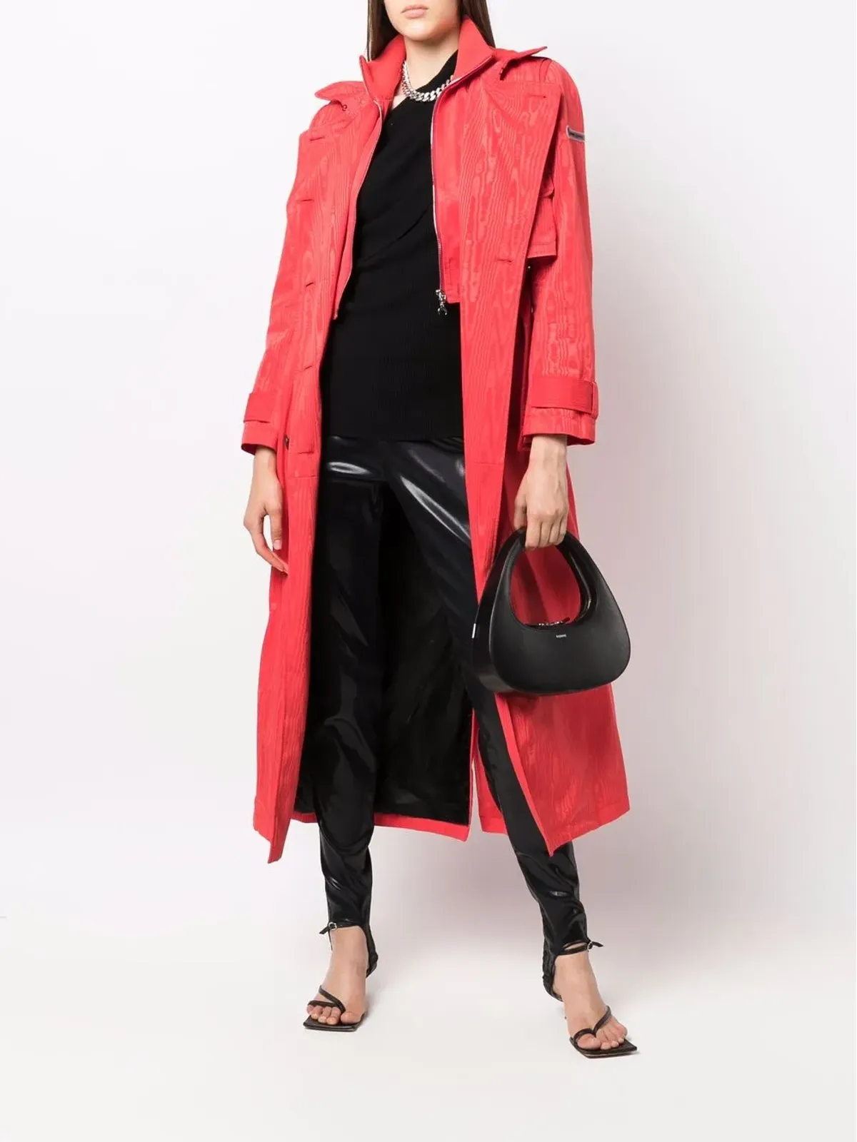 DSQUARED2 フェイクレザー・ストゥリップ・レギンス - 画像2
