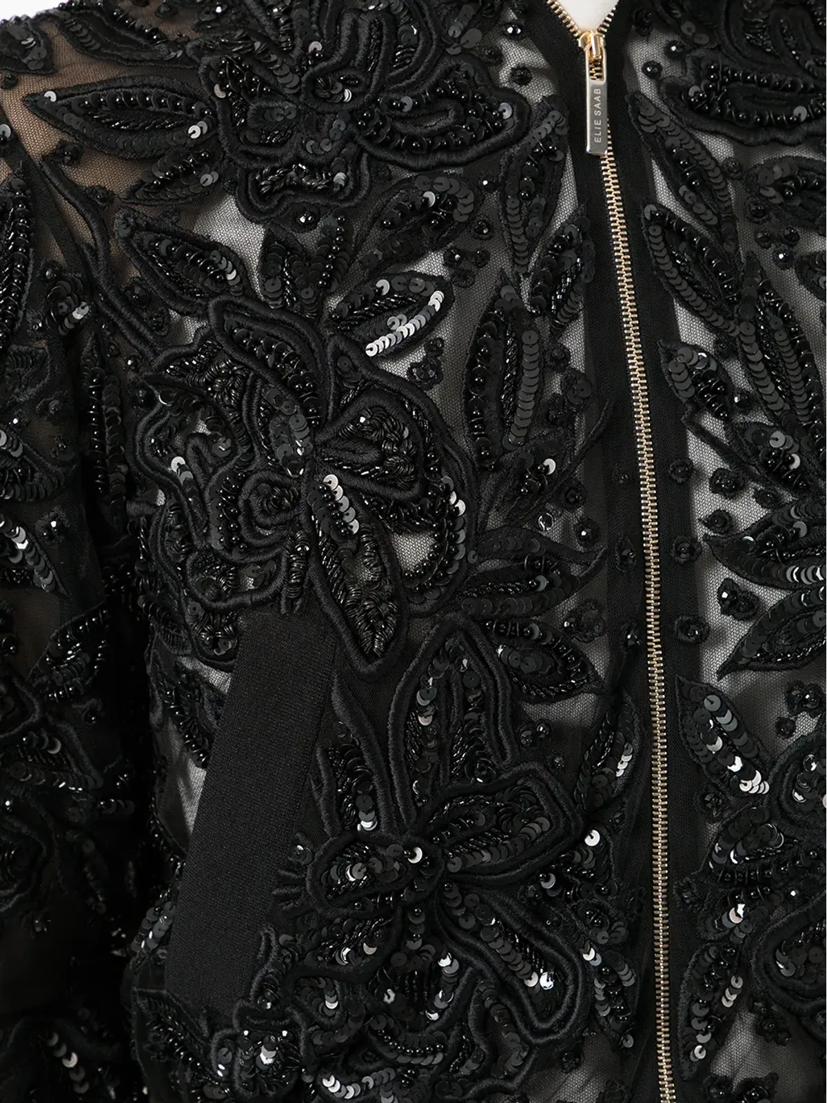 Elie Saab シークイン装飾ベルスリーブジャケット - 画像5
