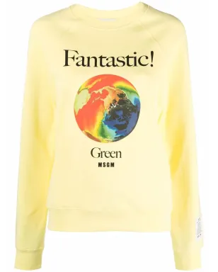 MSGM ファンタスティック ロゴプリント クルーネック スウェット - サムネイル1