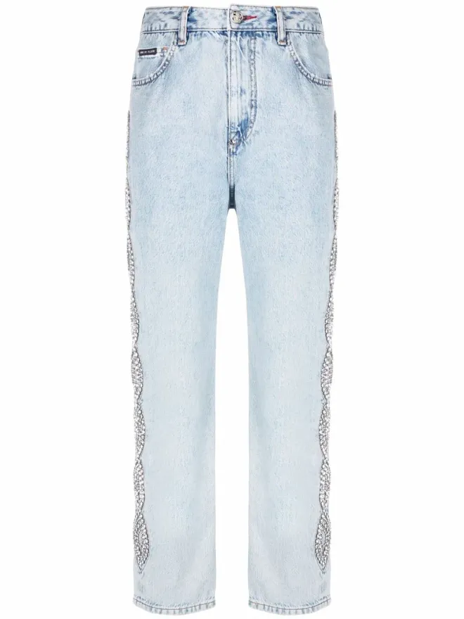 Philipp Plein Philipp Plein クリスタルケーブルジーンズの商品画像