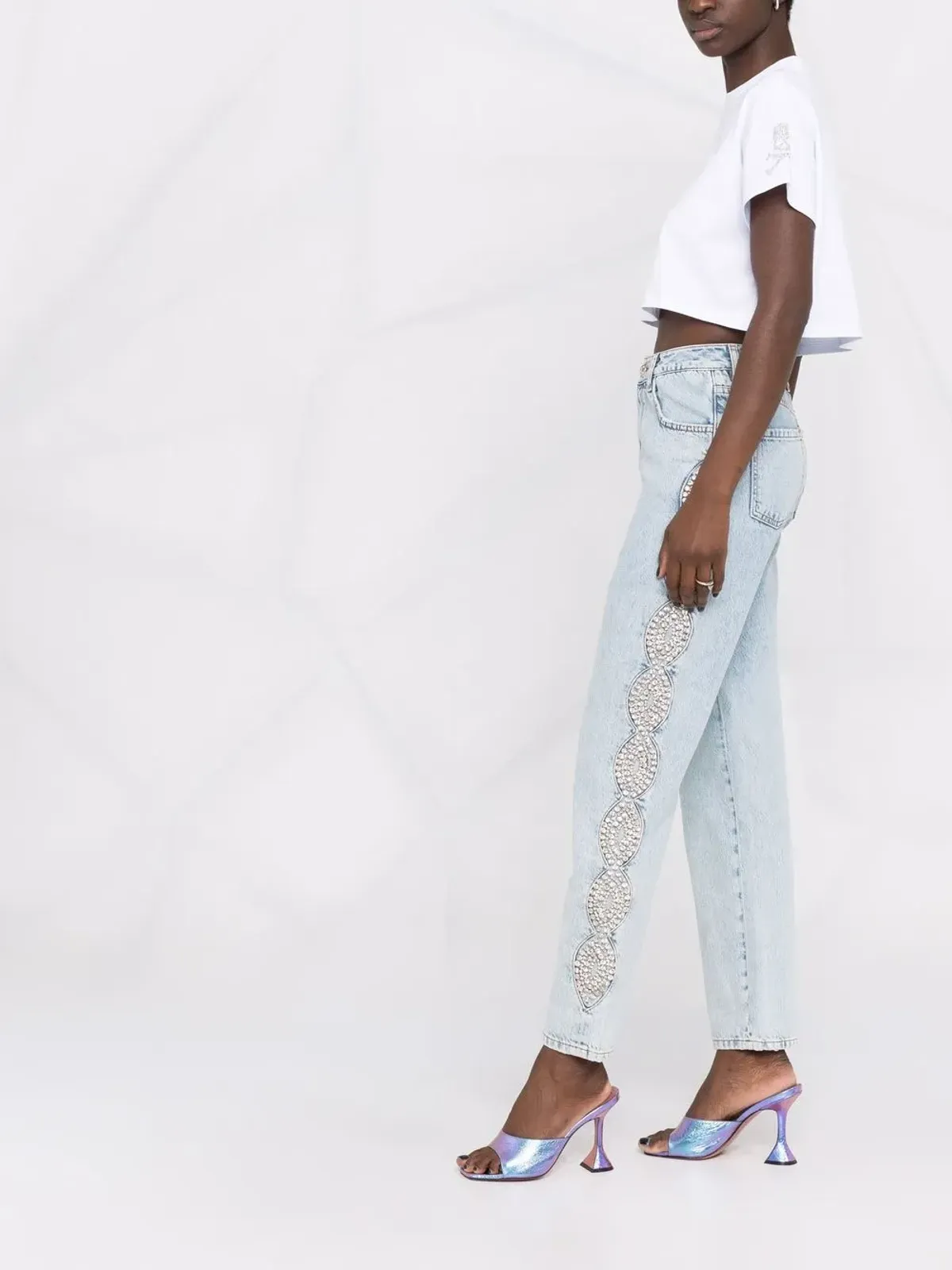 Philipp Plein クリスタルケーブルジーンズ - 画像4