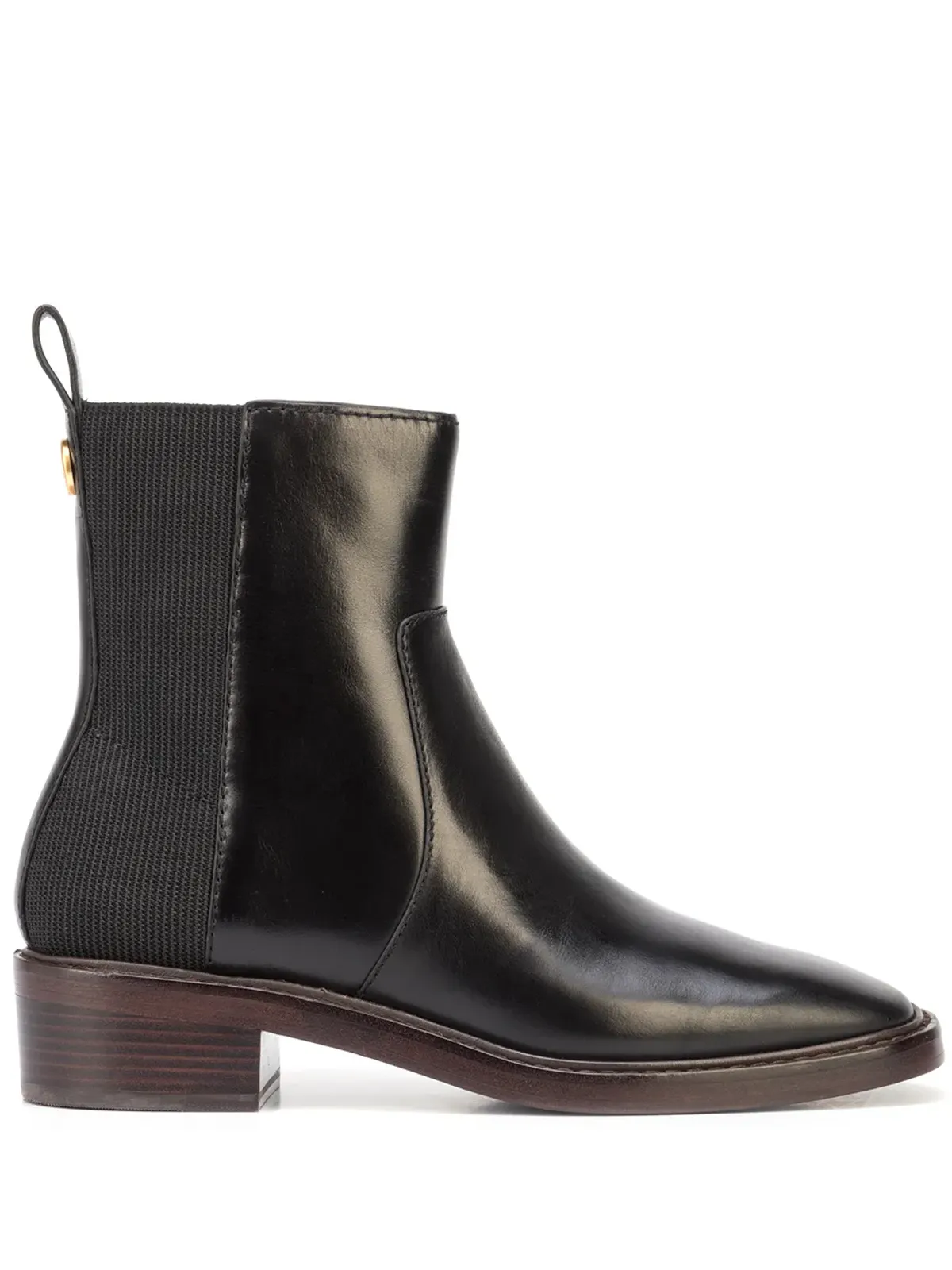 Tory Burch スクエアトゥ チェルシーブーツ - ブラック - 画像1