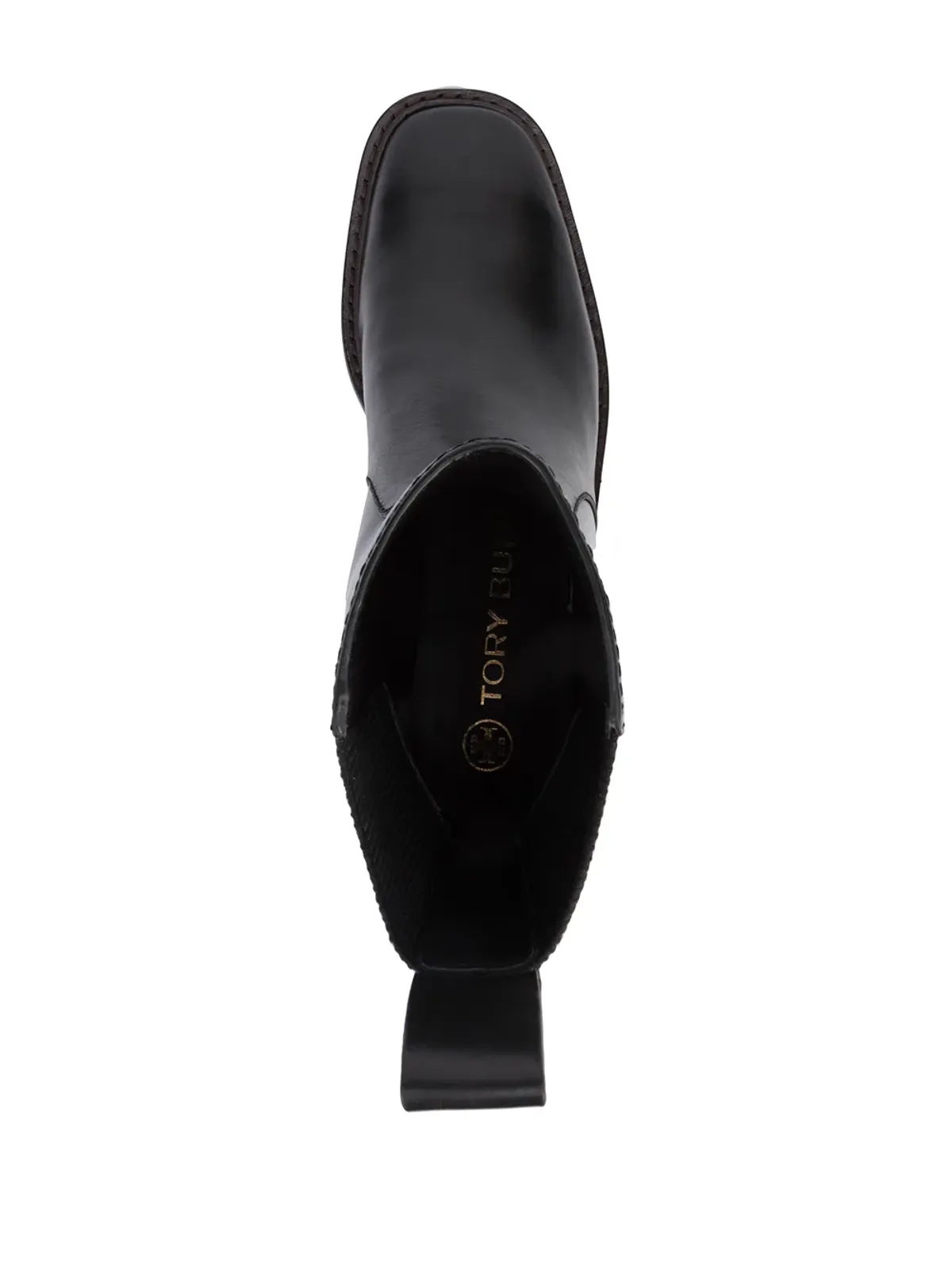 Tory Burch スクエアトゥ チェルシーブーツ - ブラック - 画像4