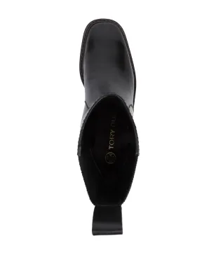 Tory Burch スクエアトゥ チェルシーブーツ - ブラック - サムネイル4