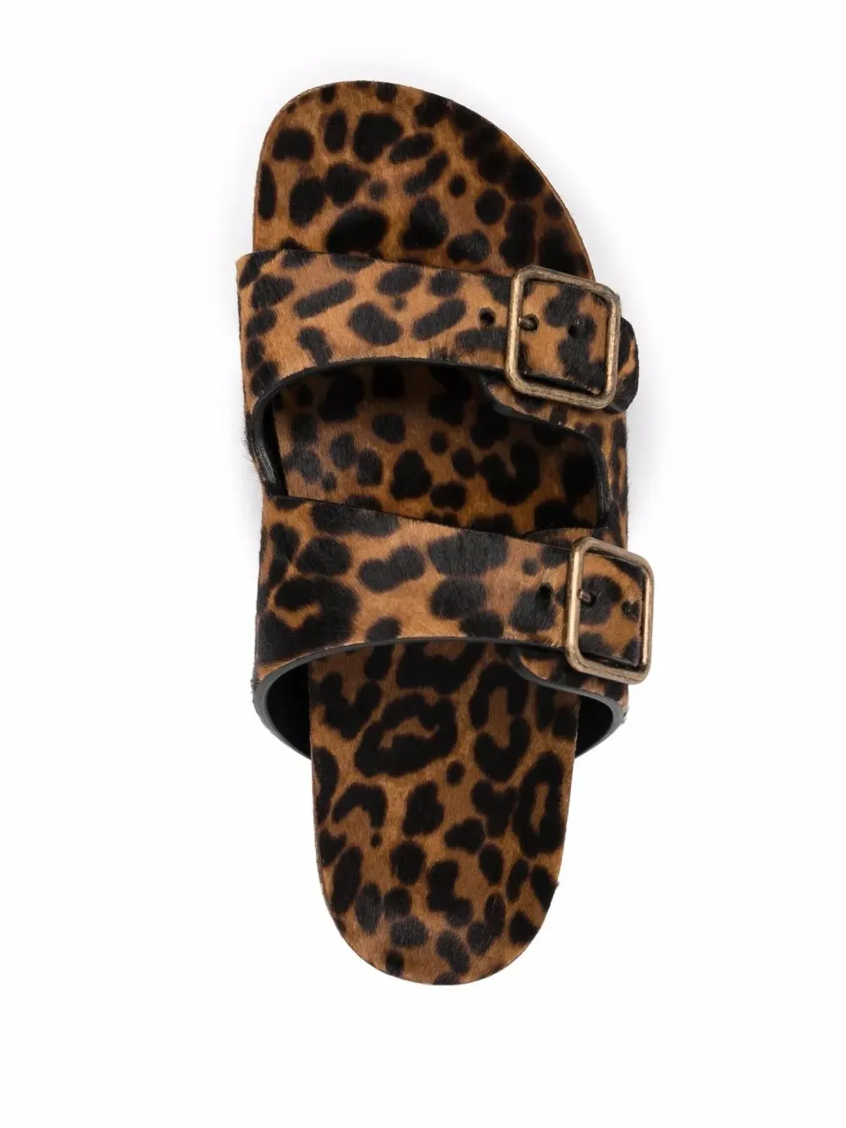 Saint Laurent レオパード柄バックルサンダル - 画像4