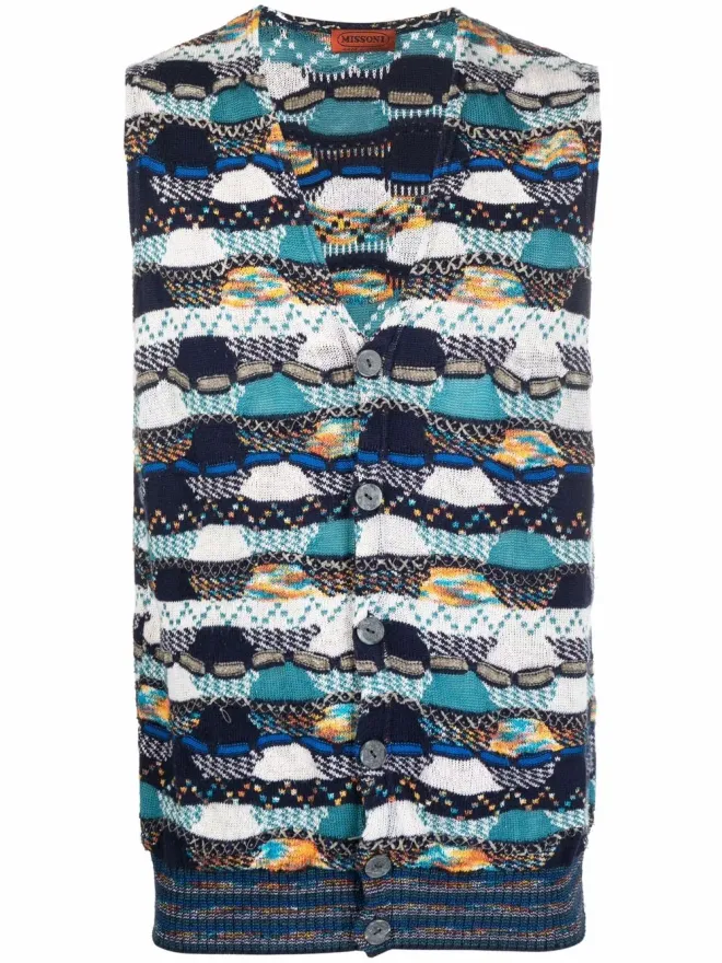 Missoni Pre-Owned Missoni Pre-Owned 2000年代 アブストラクトニット ベストの商品画像