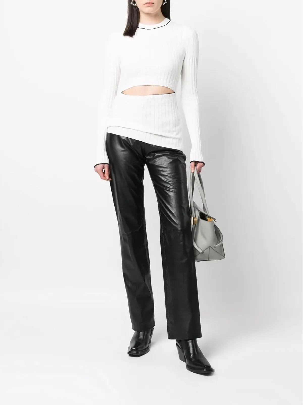 Proenza Schouler White Label コントラスト-トリム ブークレ カーディガン - 画像2
