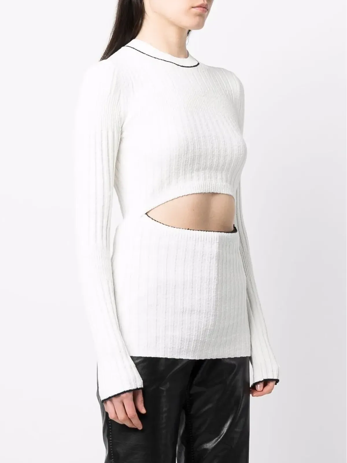 Proenza Schouler White Label コントラスト-トリム ブークレ カーディガン - 画像3