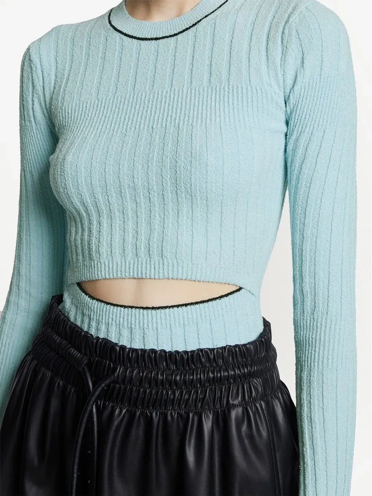 Proenza Schouler White Label カットアウトブークレニットトップ - 画像5