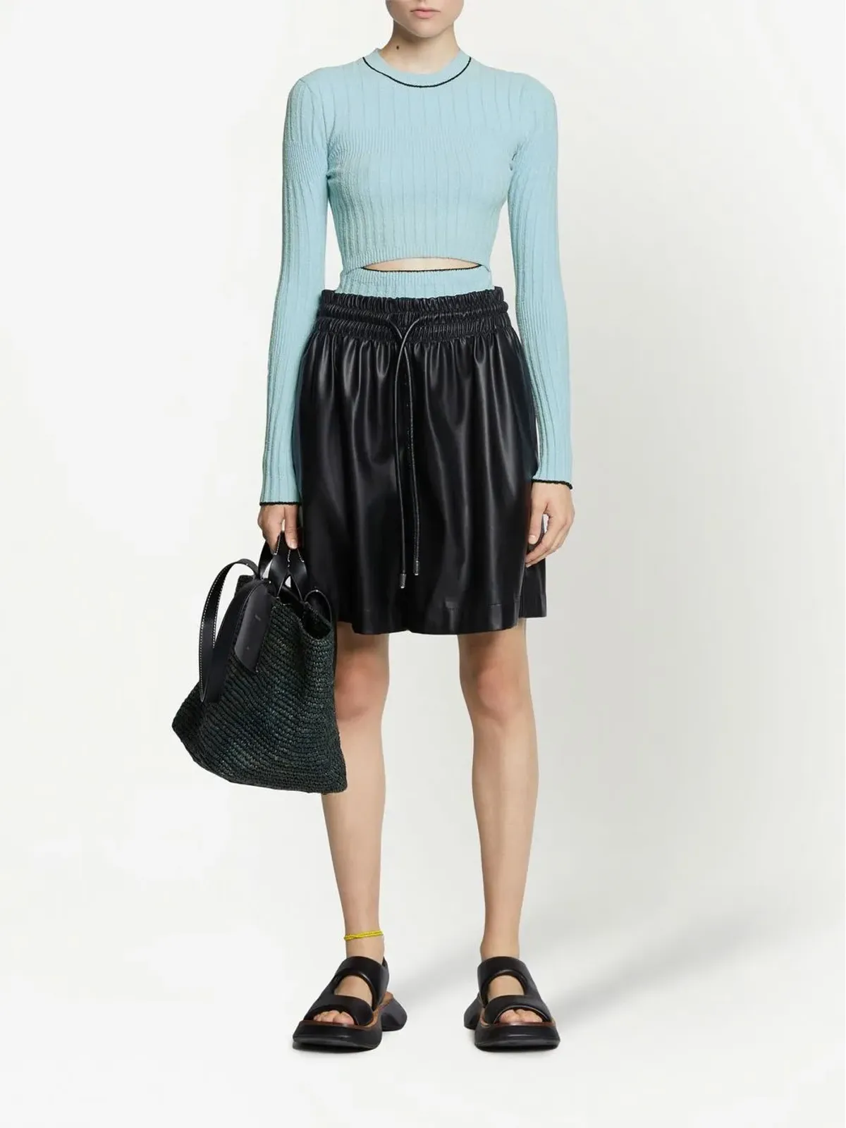 Proenza Schouler White Label カットアウトブークレニットトップ - 画像2
