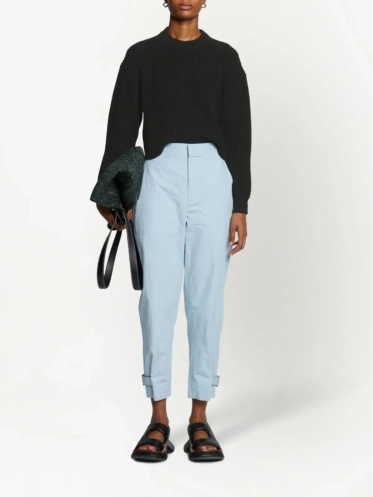 Proenza Schouler White Label モックネックジャンパー ブラック - 画像2