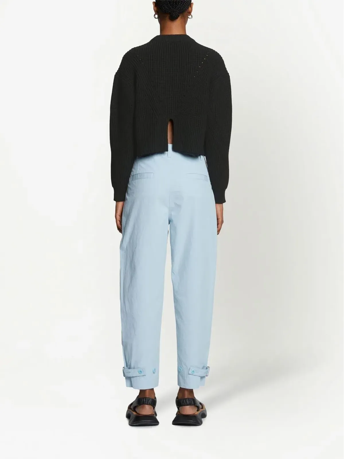 Proenza Schouler White Label モックネックジャンパー ブラック - 画像4