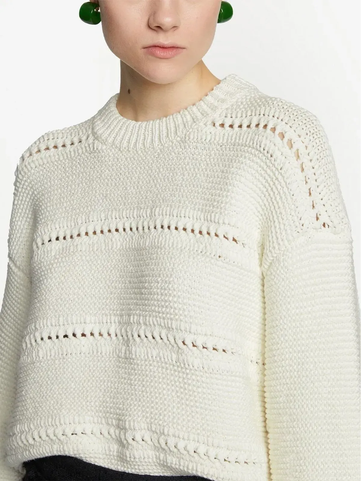 Proenza Schouler White Label クロップドオープンニットセーター - 画像5
