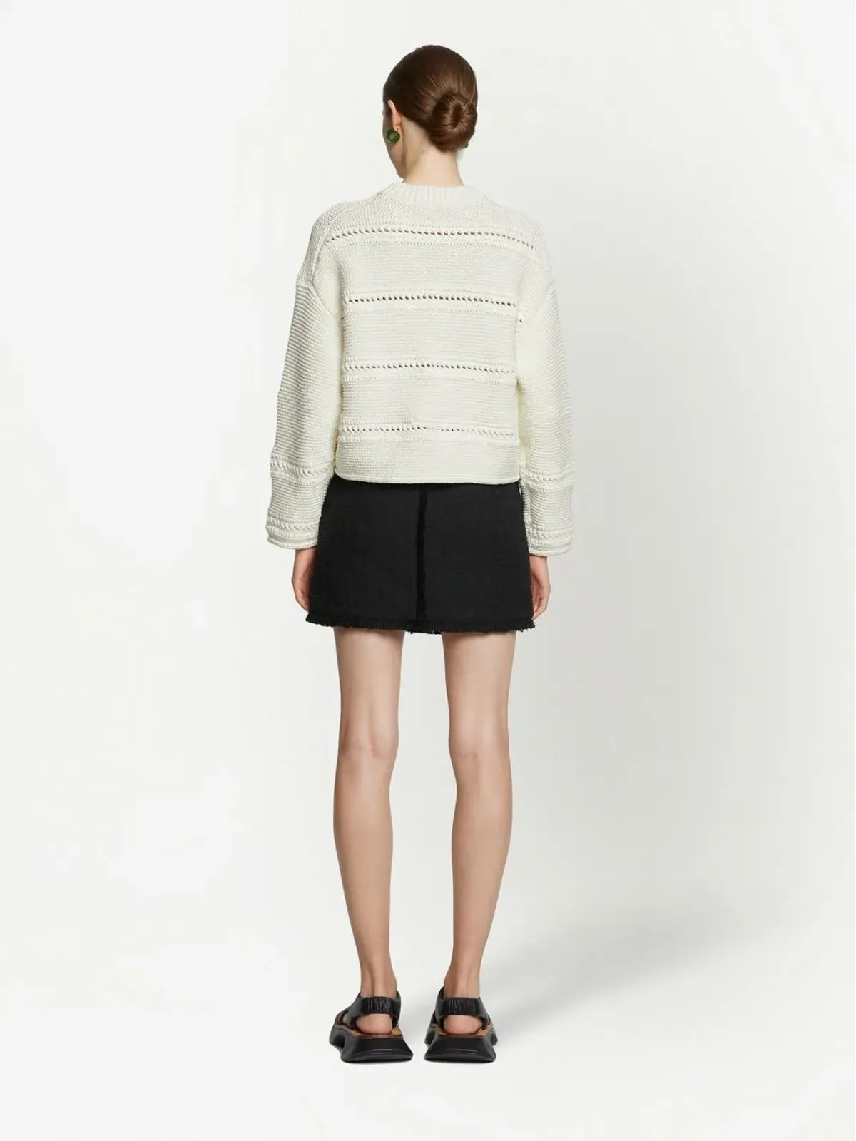 Proenza Schouler White Label クロップドオープンニットセーター - 画像4