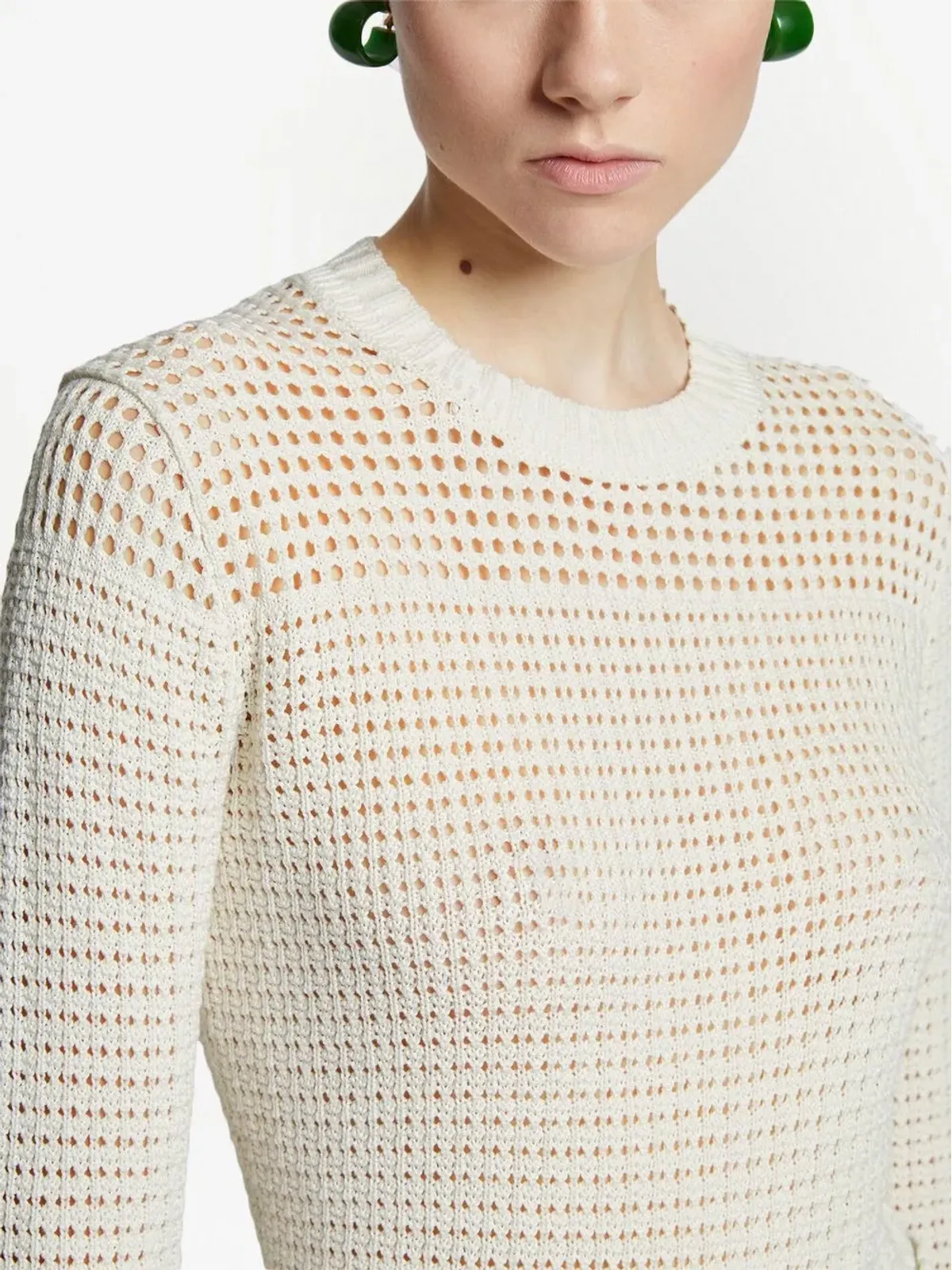 Proenza Schouler White Label ポイント柄ニット長袖トップス - 画像5