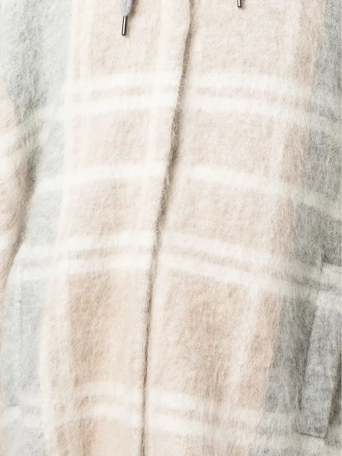 Brunello Cucinelli バットウィング タータン クロップド ジャケット - 画像5