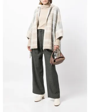 Brunello Cucinelli バットウィング タータン クロップド ジャケット - サムネイル2
