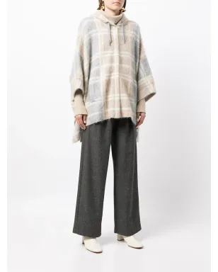 Brunello Cucinelli バットウィング タータン クロップド ジャケット - サムネイル3