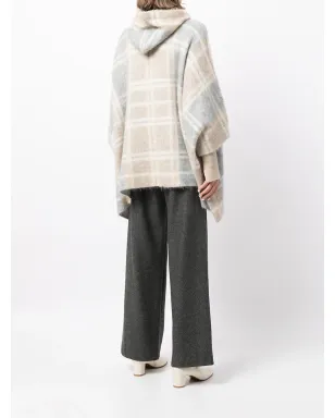 Brunello Cucinelli バットウィング タータン クロップド ジャケット - サムネイル4