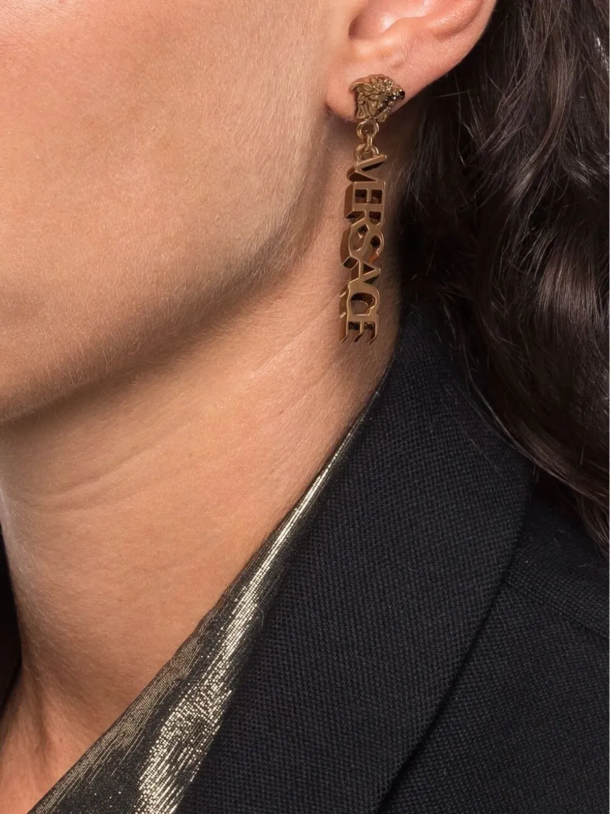 Versace ラ・メドゥーサ ドロップ ピアス - 画像2