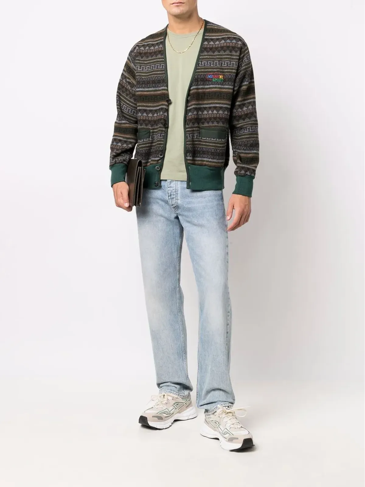 Missoni Pre-Owned 1990年代 ジオメトリックニット カーディガン - 画像2