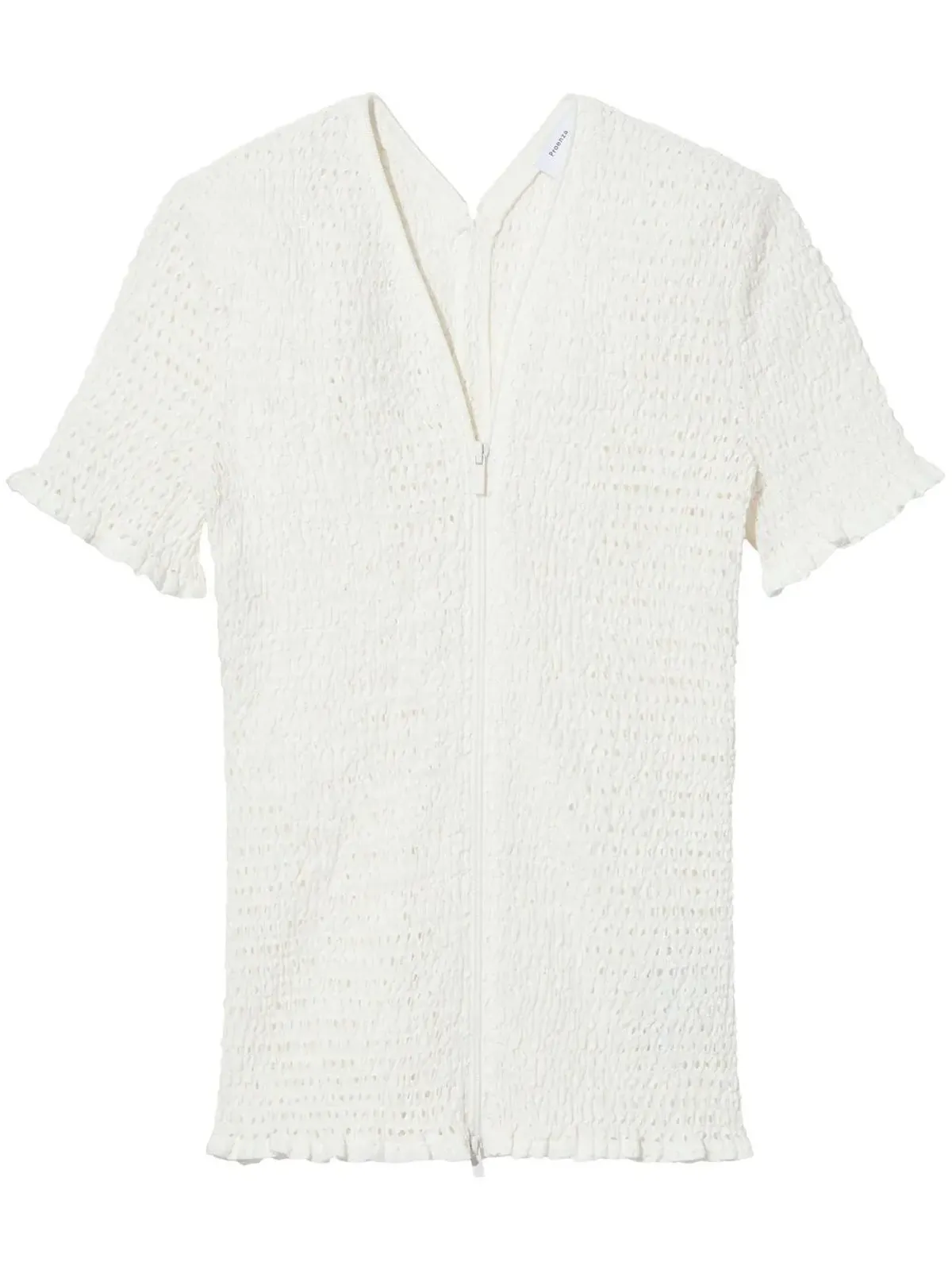 Proenza Schouler White Label クロッシェ編み ジップフロント ブラウス - 画像1