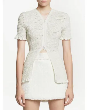 Proenza Schouler White Label クロッシェ編み ジップフロント ブラウス - サムネイル5