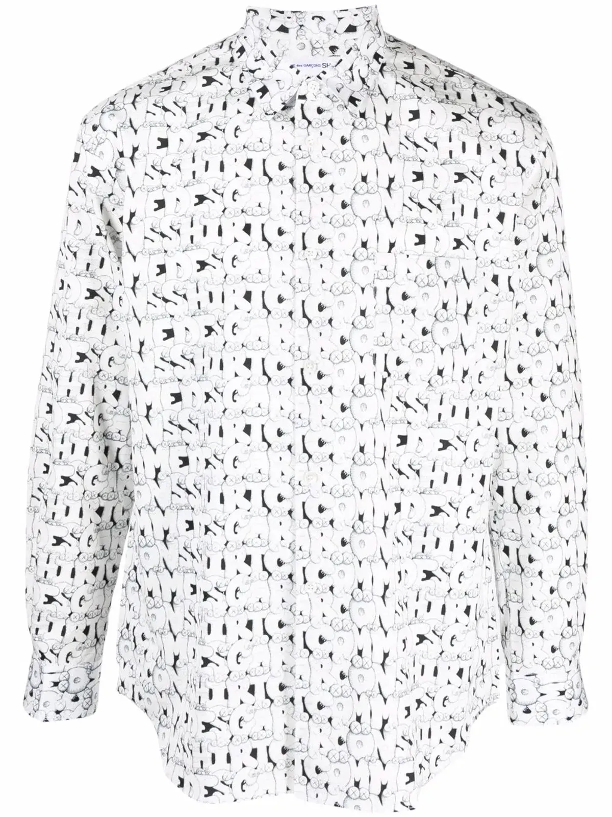Comme Des Garçons Shirt KAWSプリントシャツ - ホワイト - 画像1
