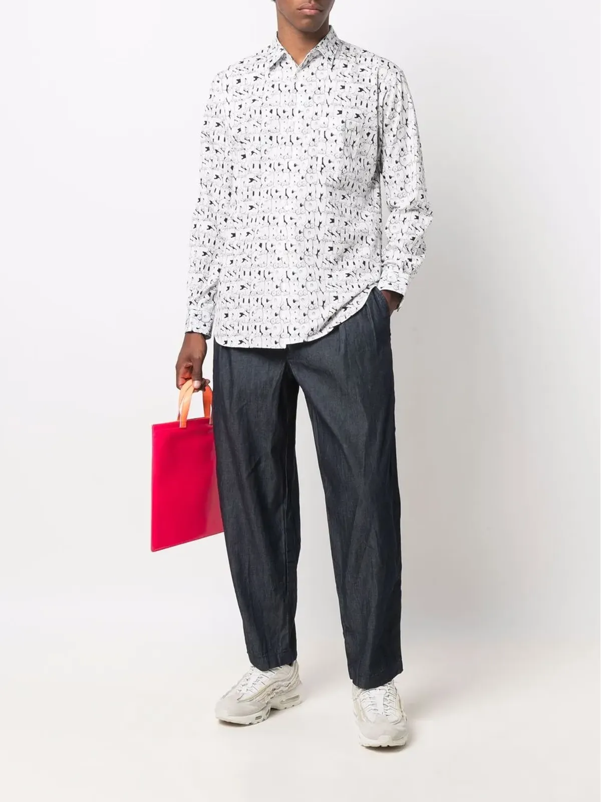 Comme Des Garçons Shirt KAWSプリントシャツ - ホワイト - 画像2