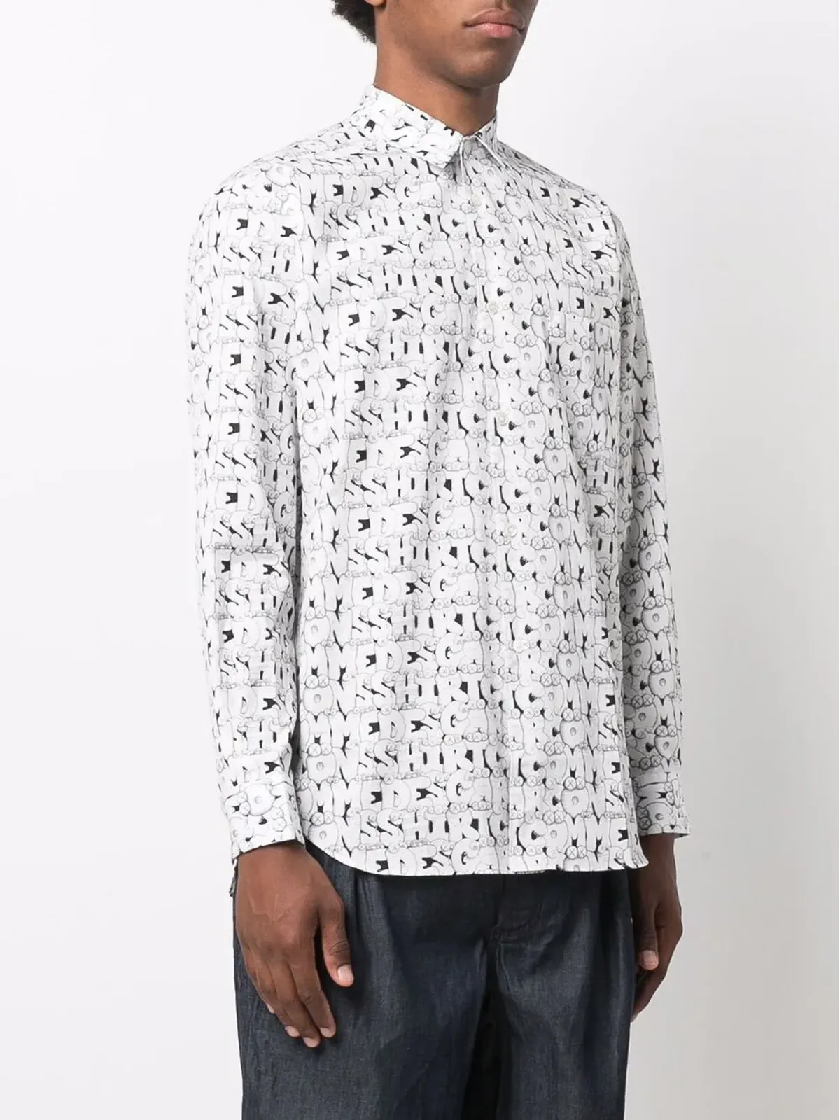 Comme Des Garçons Shirt KAWSプリントシャツ - ホワイト - 画像3