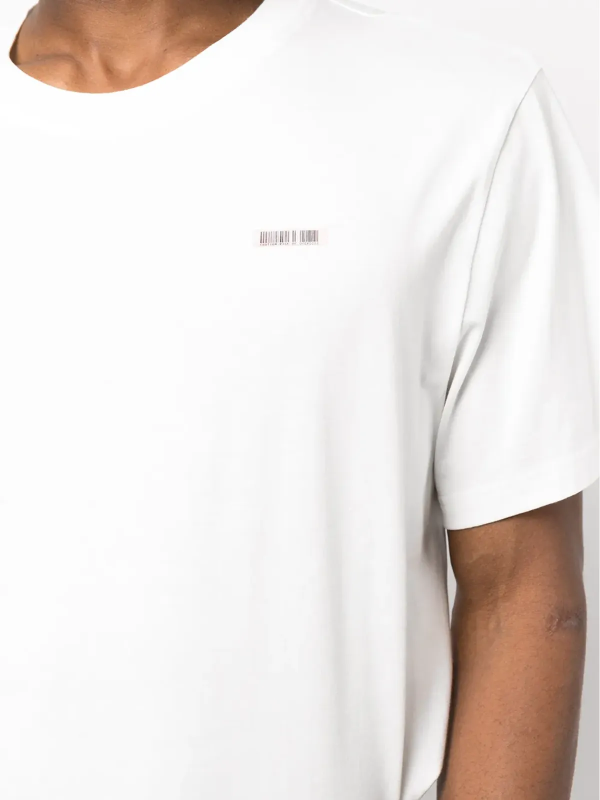 Mostly Heard Rarely Seen バーコードパッチ コットン Tシャツ - White - 画像5