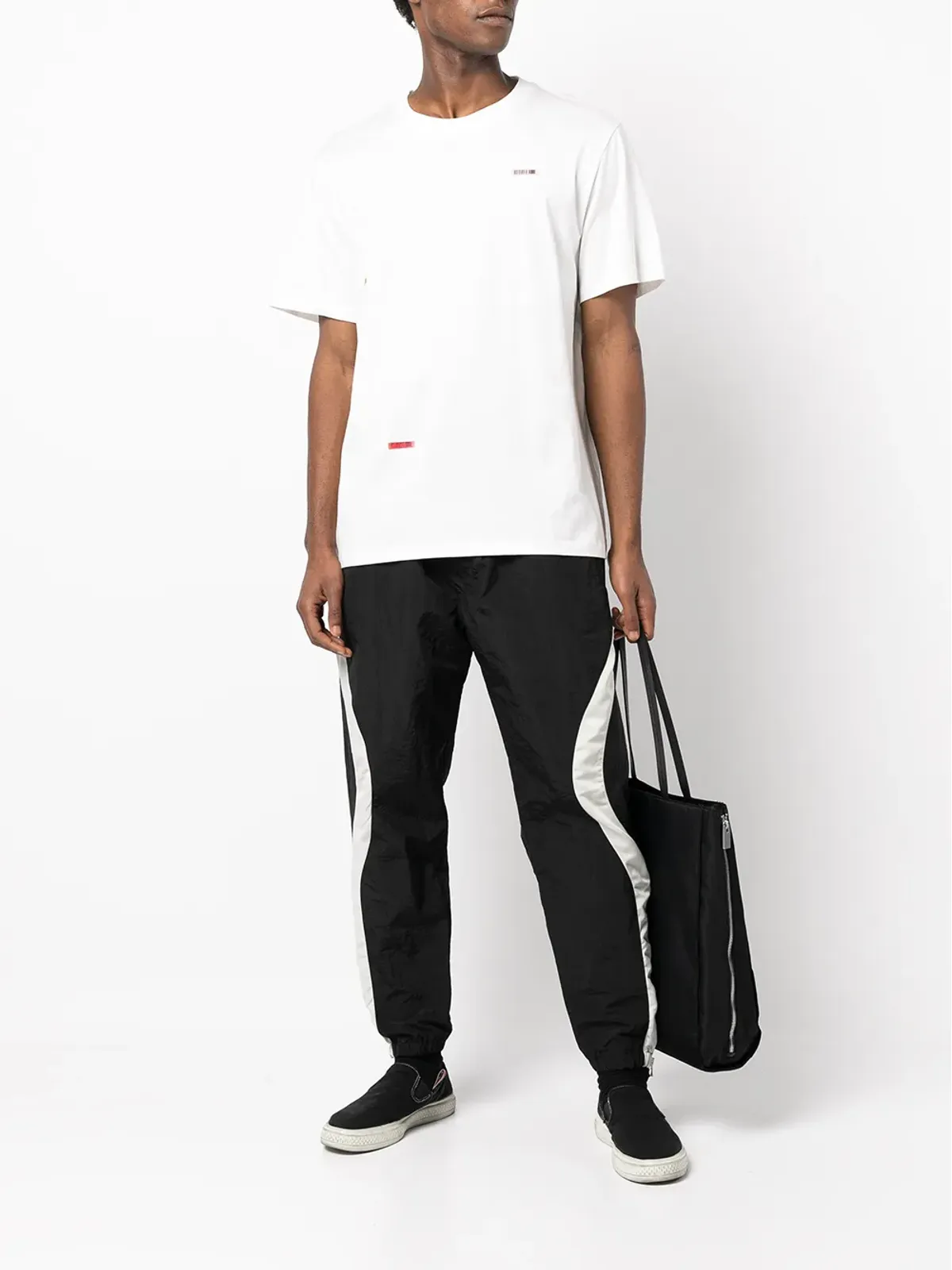Mostly Heard Rarely Seen バーコードパッチ コットン Tシャツ - White - 画像2
