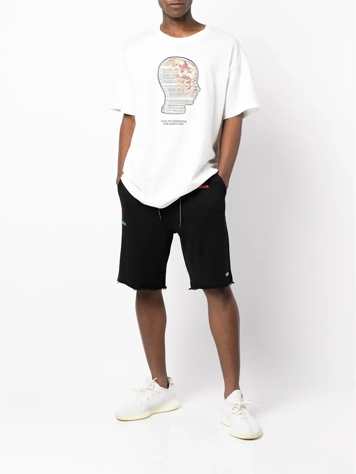 Mostly Heard Rarely Seen グラフィックプリント ストレッチコットン Tシャツ - 画像2