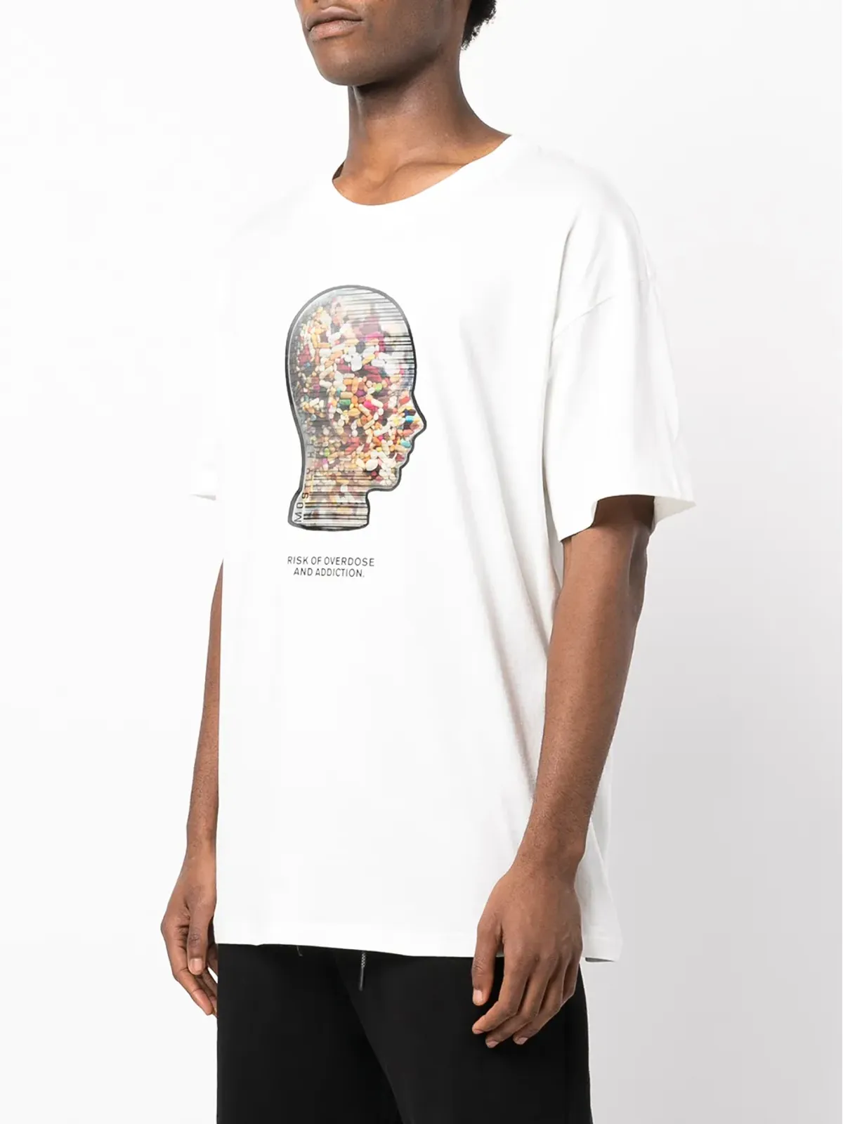 Mostly Heard Rarely Seen グラフィックプリント ストレッチコットン Tシャツ - 画像3