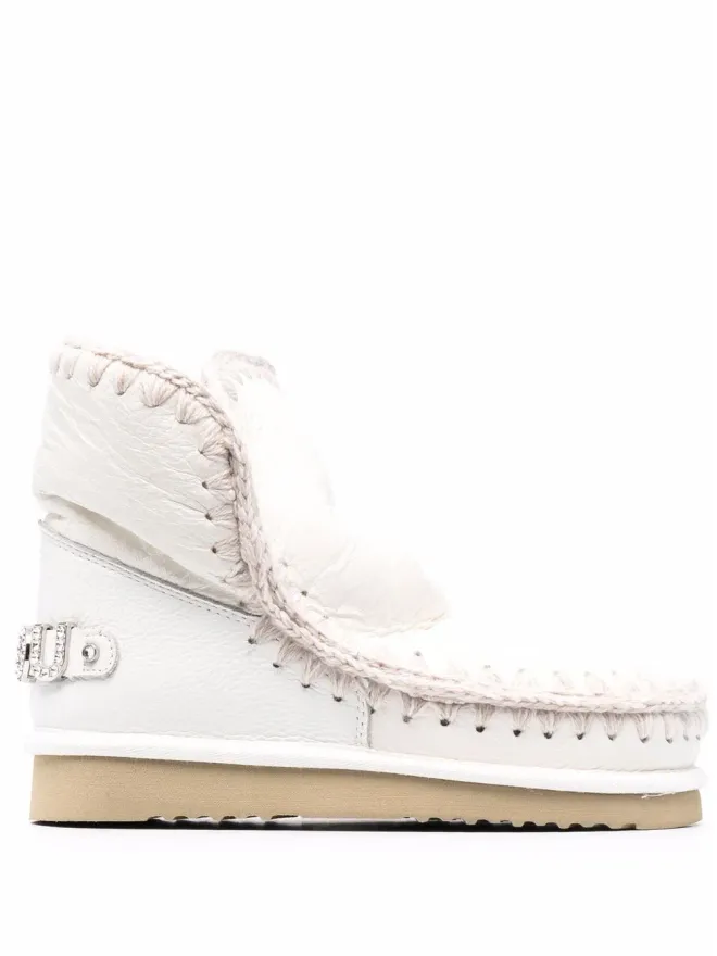 MOU Mou Eskimo 18 ロゴ入り アンクルブーツの商品画像