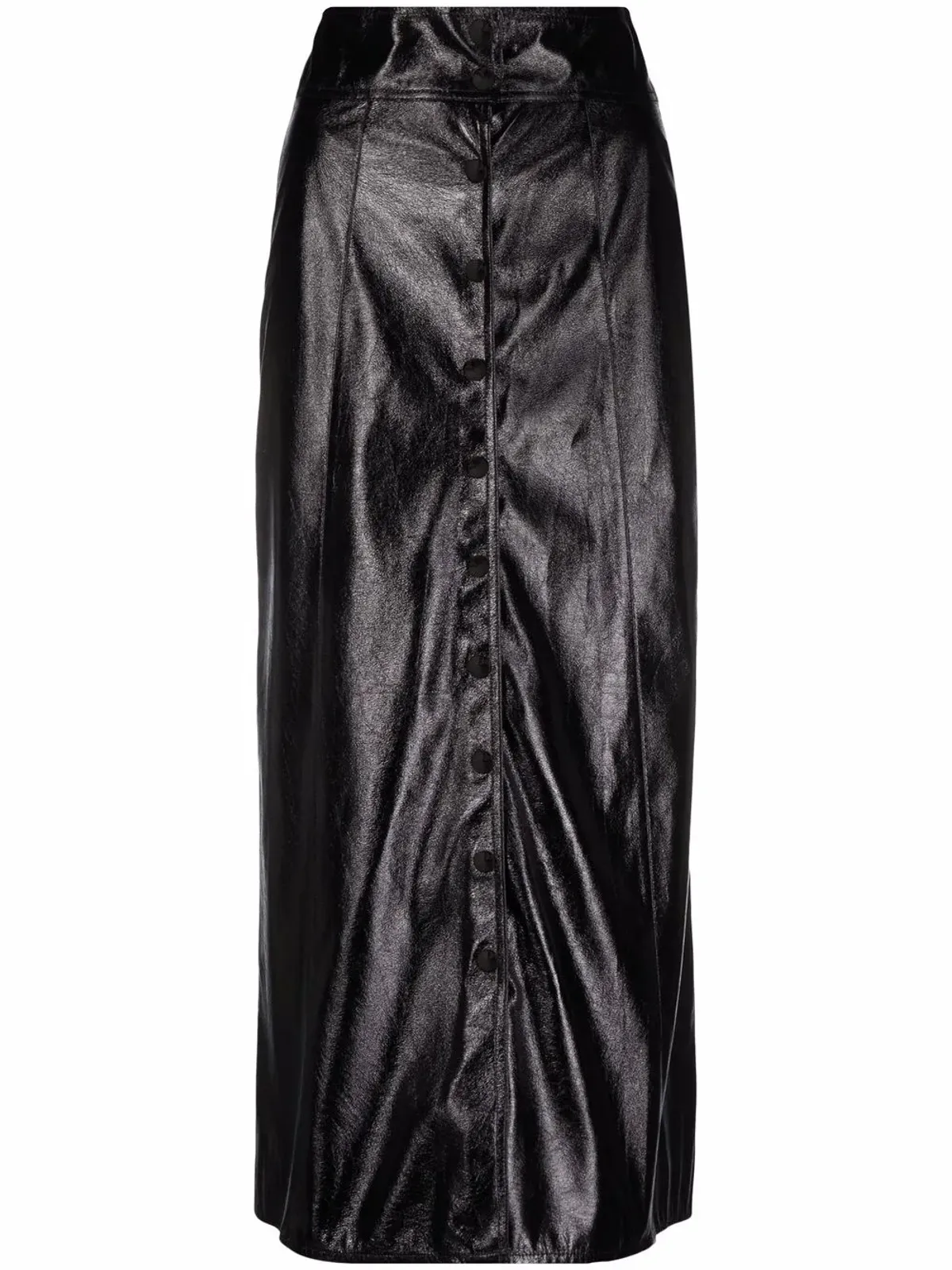 ISABEL MARANT Baxomili フェイクレザー ミディスカート - ブラック - 画像1