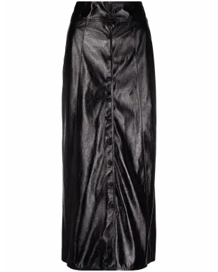 ISABEL MARANT Baxomili フェイクレザー ミディスカート - ブラック - サムネイル1