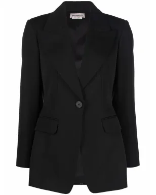 Alexander McQueen 後ろタイ付きシングルブレストブレザー - サムネイル1