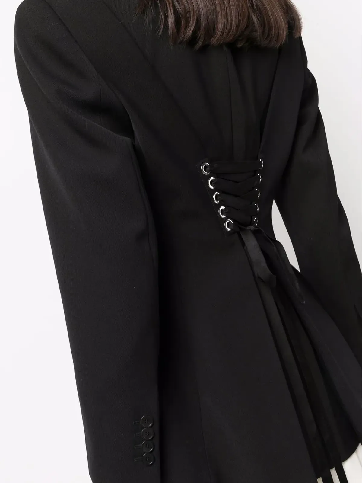 Alexander McQueen 後ろタイ付きシングルブレストブレザー - 画像5