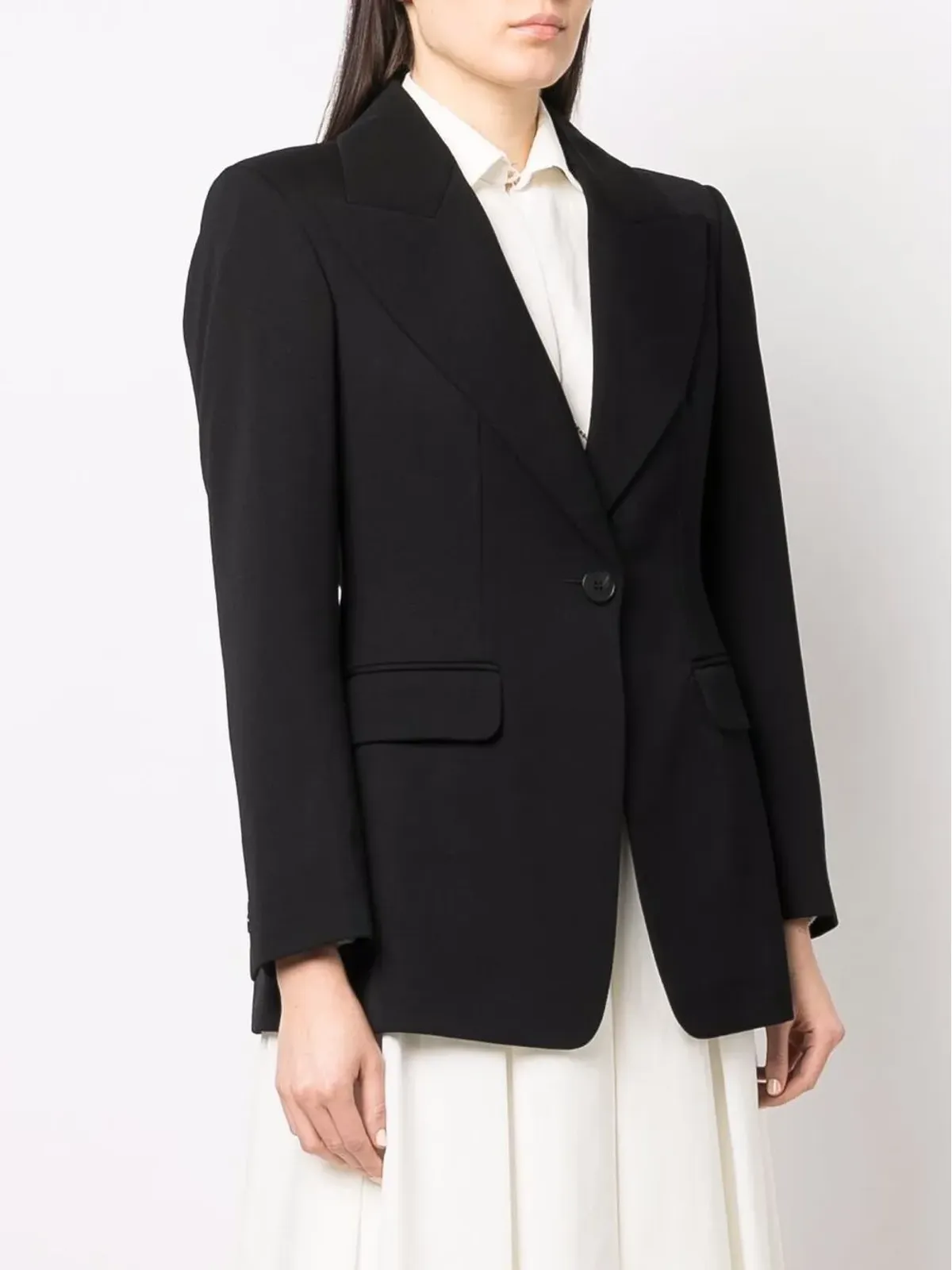 Alexander McQueen 後ろタイ付きシングルブレストブレザー - 画像4