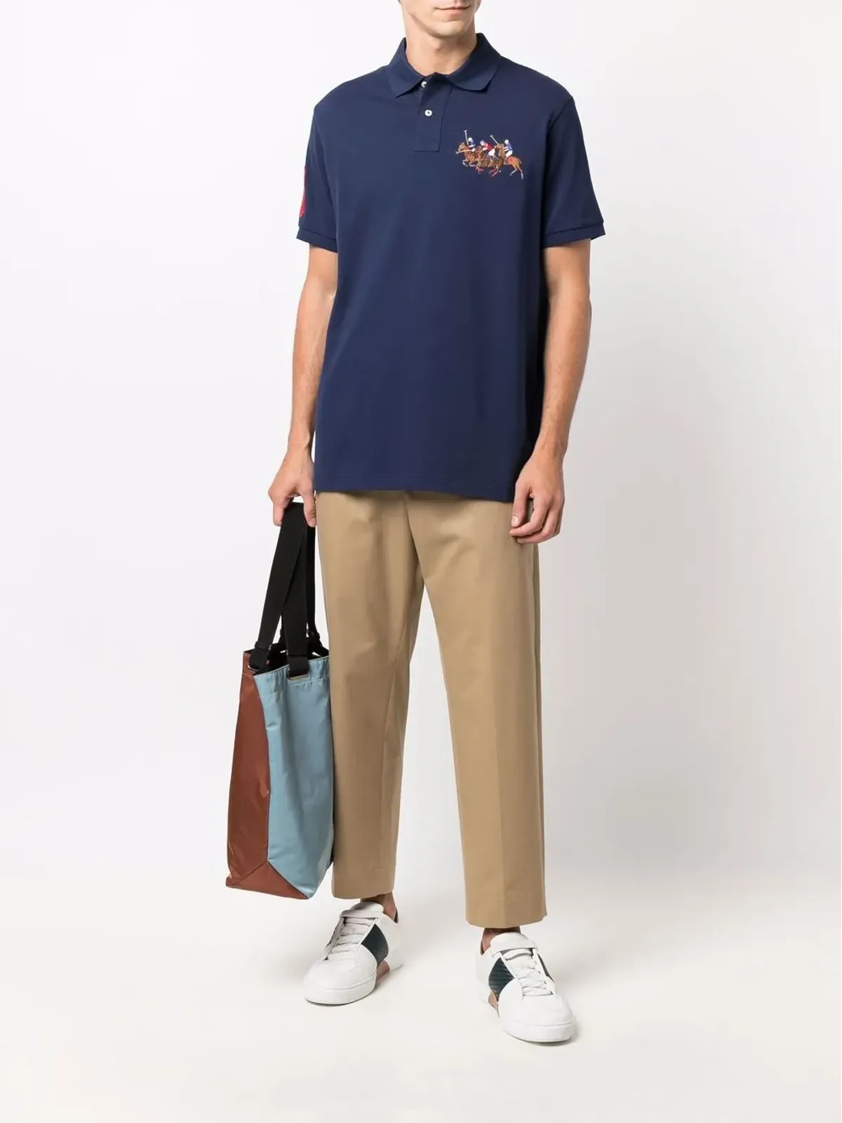 Polo Ralph Lauren ポロポニー柄コットンポロシャツ ブルー - 画像2
