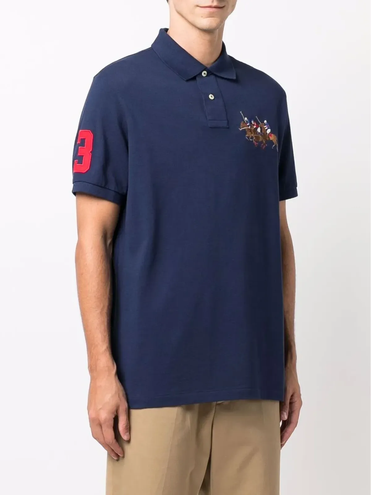 Polo Ralph Lauren ポロポニー柄コットンポロシャツ ブルー - 画像3