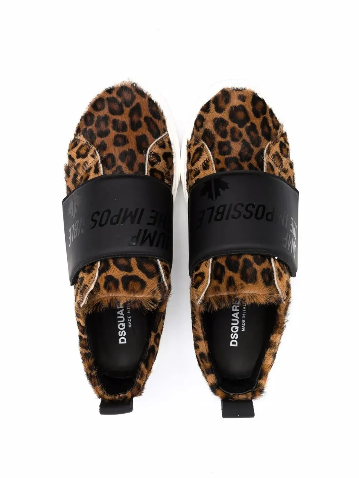 DSQUARED2 KIDS レオパード柄スリップオンスニーカー - 画像3