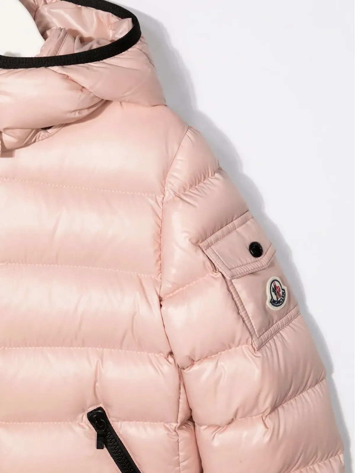Moncler Enfant コントラストトリム ダウン入りパディドジャケット - 画像3