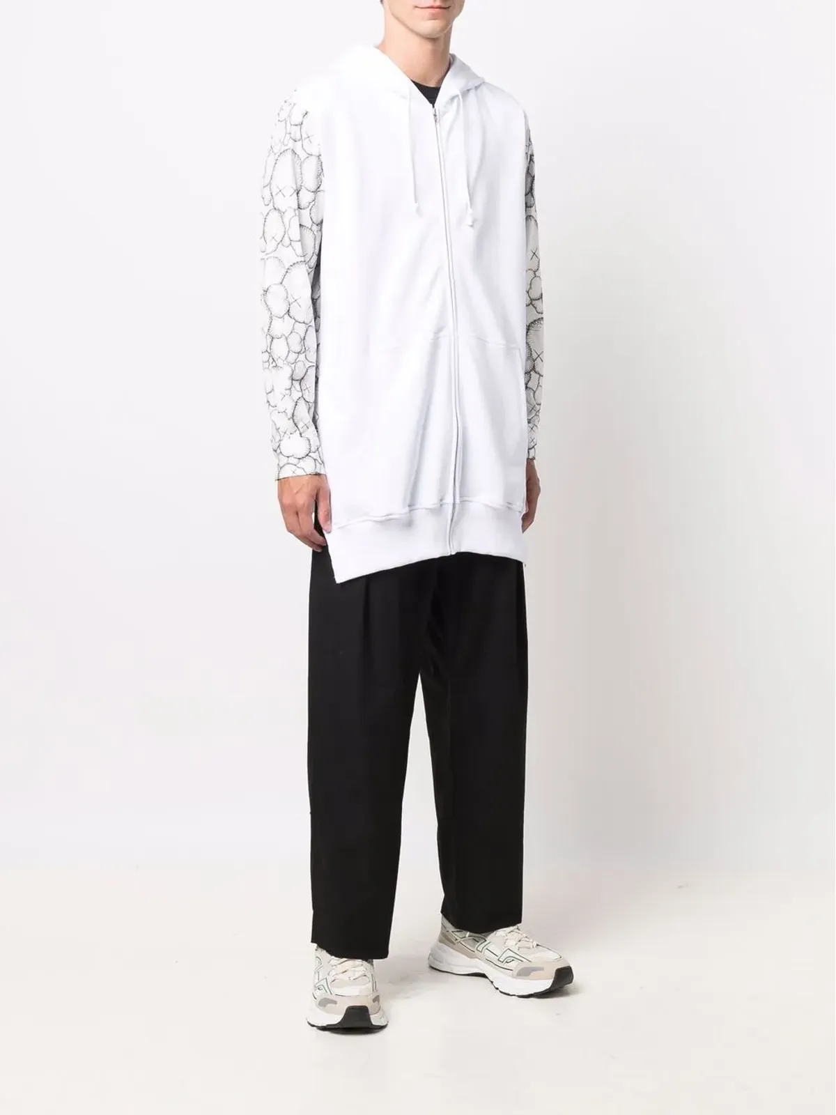 Comme Des Garçons Shirt グラフィックプリントジップアップフーディ - 画像3