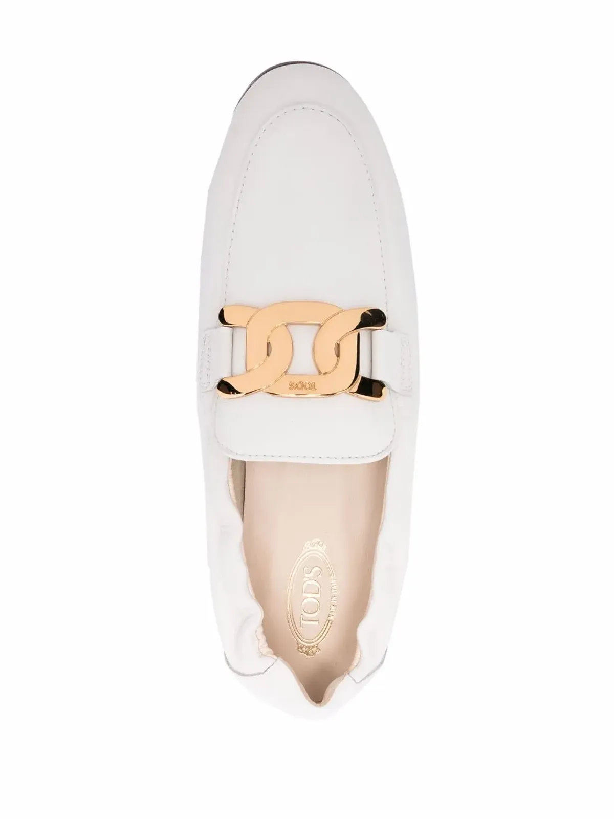 Tod's ロゴプレート付きレザー ローファー - 画像4