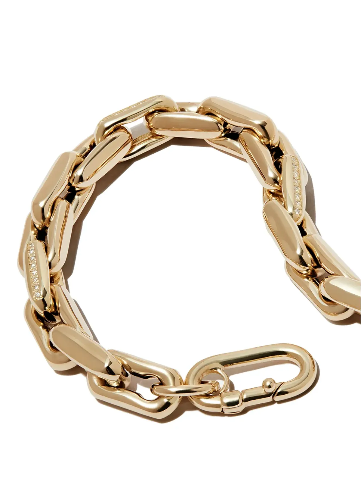 Lauren Rubinski 14K イエローゴールド ダイヤモンド チェーンリンク ブレスレット - 画像2