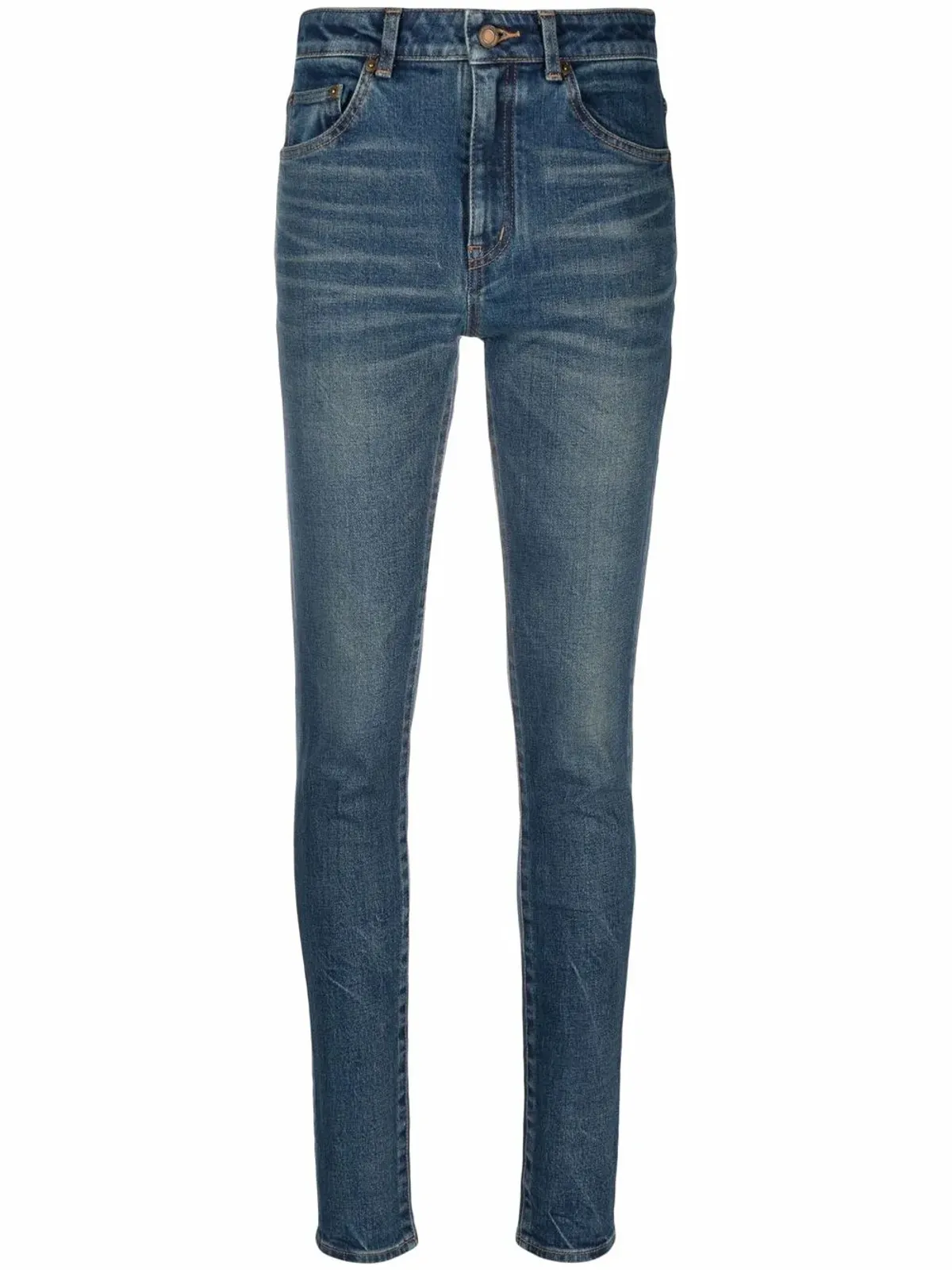 Saint Laurent whiskered skinny jeans - Blue - 画像1